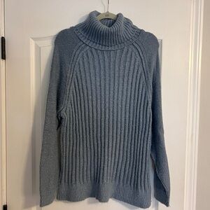 Women's Blue Turtleneck Sweater